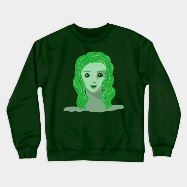 Mother Nature (Green Lady) Crewneck Sweatshirt by KelseyLovelle